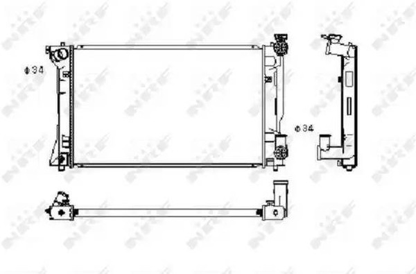 Радиатор охлаждения TOYOTA Avensis Nrf 53394