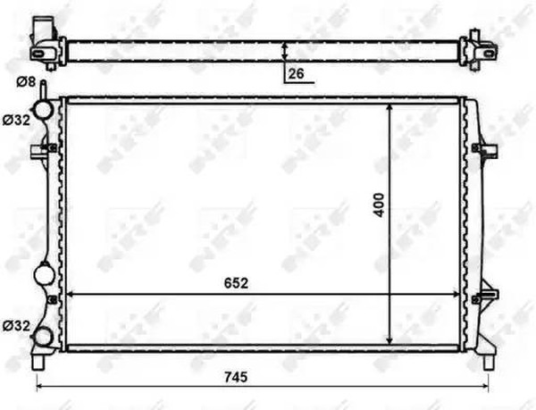 Радиатор охлаждения VOLKSWAGEN Jetta Nrf 59057