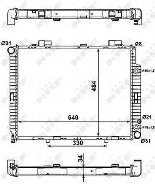 Радиатор охлаждения MERCEDES E-CLASS Nrf 58100