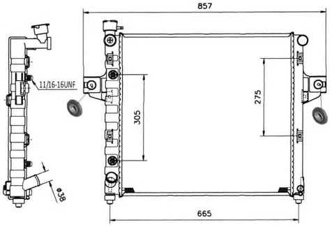 Радиатор охлаждения JEEP Grand Cherokee Nrf 58112