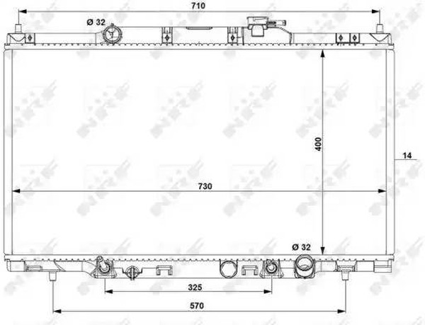 Радиатор охлаждения HONDA CR-V Nrf 53574