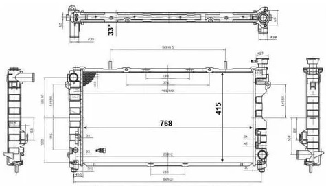 Радиатор охлаждения CHRYSLER Voyager Nrf 56133