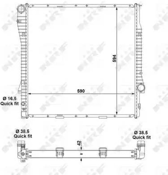 Радиатор охлаждения BMW X5 Nrf 55328