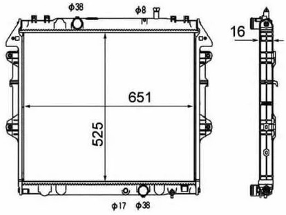 Радиатор охлаждения TOYOTA Hilux Nrf 58491