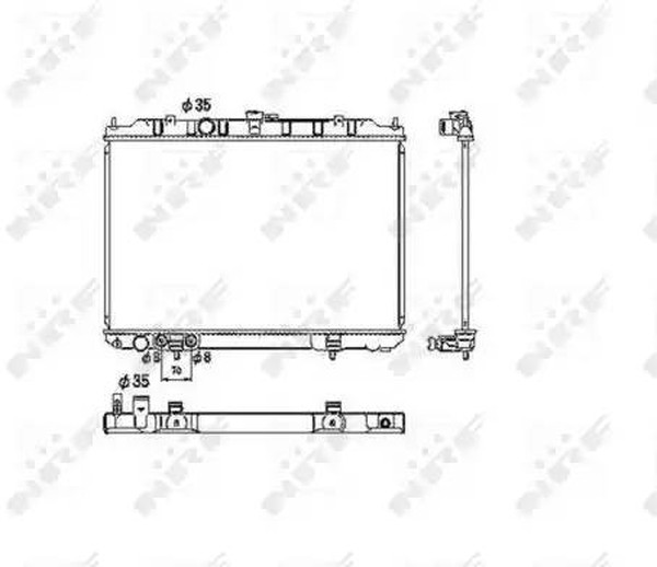 Радиатор охлаждения NISSAN X-Trail Nrf 53453