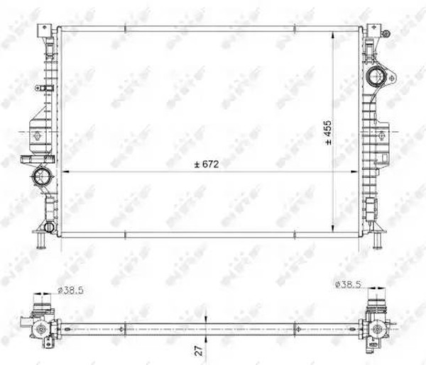 Радиатор охлаждения FORD Focus Nrf 53812