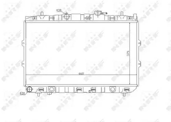 Радиатор охлаждения KIA Cerato Nrf 53819