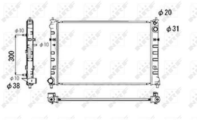 Радиатор охлаждения MAZDA MPV Nrf 53684