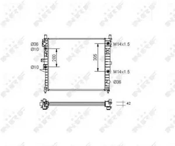 Радиатор охлаждения MERCEDES M-CLASS Nrf 55336