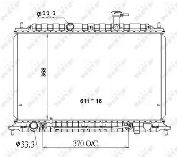 Радиатор охлаждения KIA Rio Nrf 50138