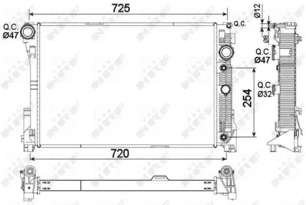 Радиатор охлаждения MERCEDES GLK Nrf 53968