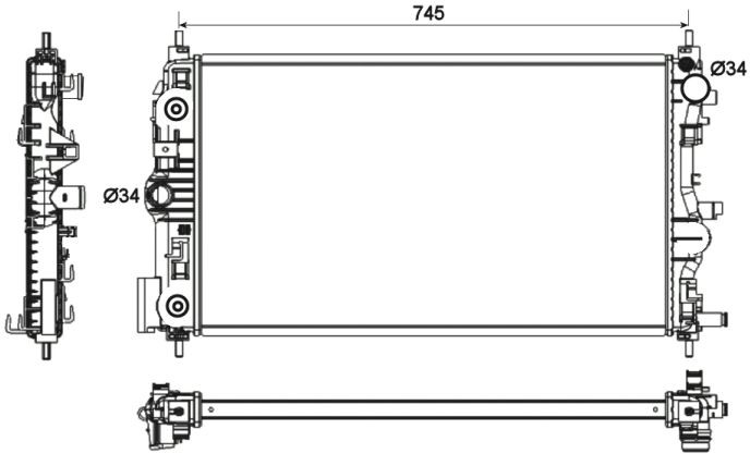 Радиатор охлаждения CHEVROLET Orlando Nrf 53131
