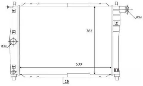 Радиатор охлаждения DAEWOO Nubira Nrf 59122