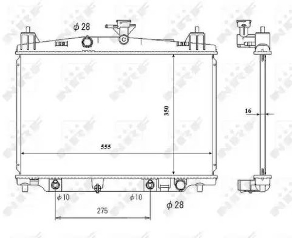 Радиатор охлаждения MAZDA 2 Nrf 53850