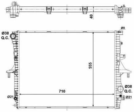 Радиатор охлаждения VW Touareg Nrf 56124