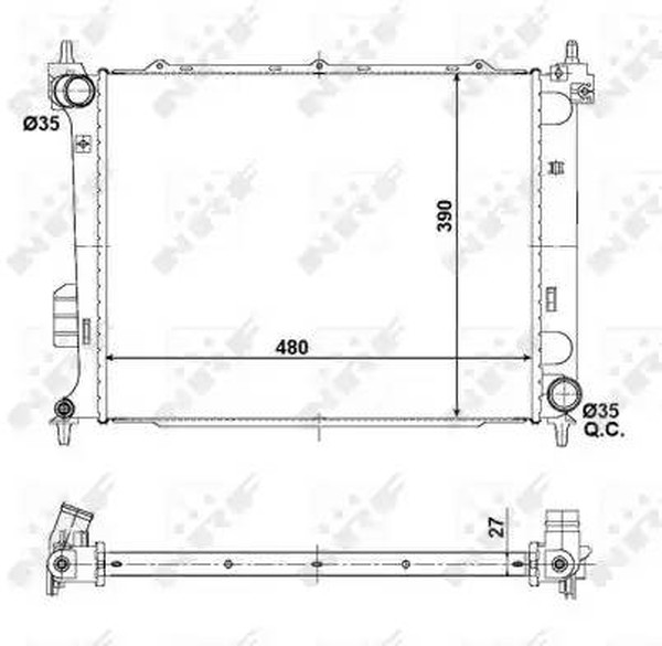 Радиатор охлаждения HYUNDAI i20 Nrf  56057