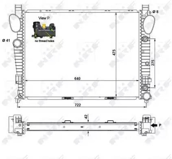 Радиатор охлаждения MERCEDES S-CLASS Nrf 55325