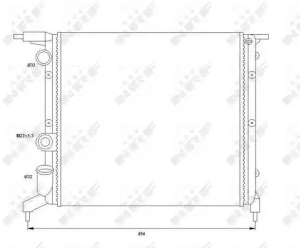 Радиатор охлаждения RENAULT 19 Nrf 58785