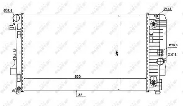 Радиатор охлаждения MERCEDES Viano Nrf 58440