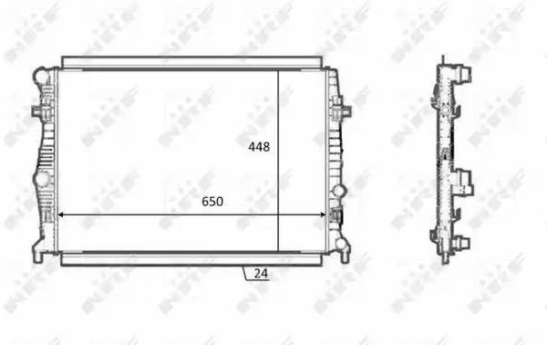 Радиатор охлаждения AUDI A3 Nrf 58398