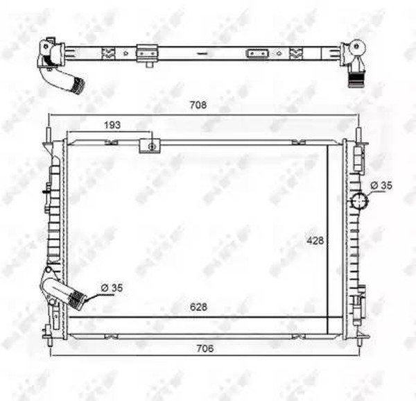 Радиатор охлаждения NISSAN Qashqai Nrf 58455