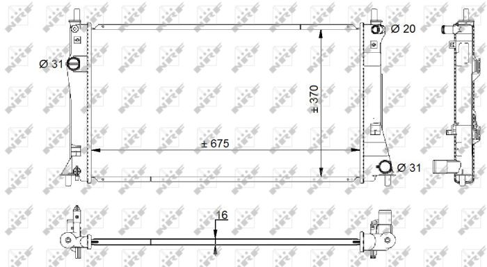 Радиатор охлаждения MAZDA 5 Nrf 59205