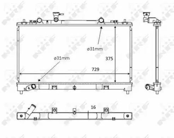 Радиатор охлаждения MAZDA 6 Nrf 58381