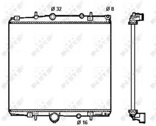 Радиатор охлаждения CITROEN C8 Nrf 58313