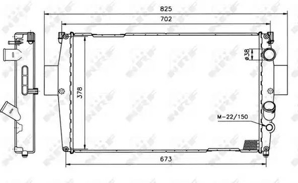 Радиатор охлаждения IVECO DAILY Nrf 51538