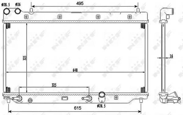 Радиатор охлаждения HONDA Jazz Nrf 53110