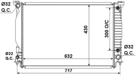 Радиатор охлаждения AUDI A4 Nrf 53190
