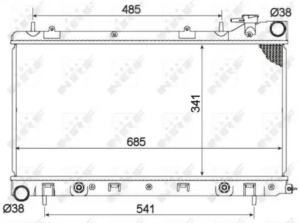 Радиатор охлаждения SUBARU Impreza Nrf 53095