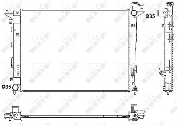 Радиатор охлаждения HYUNDAI ix35 Nrf 53052