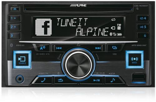Автомагнитола Alpine CDE-W296BT, USB, CD, 2DIN, 4x50Вт