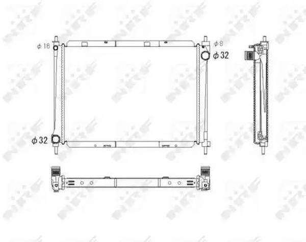 Радиатор охлаждения NISSAN Micra Nrf 53759