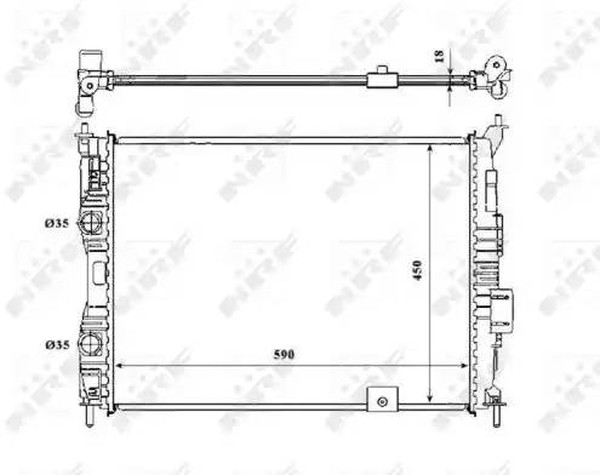 Радиатор охлаждения NISSAN Qashqai Nrf 53846