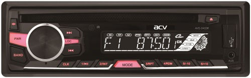 Автомагнитола ACV AVD-3403R, USB, 1DIN, 4x45Вт