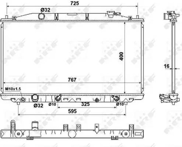 Радиатор охлаждения HONDA Accord Nrf 53971