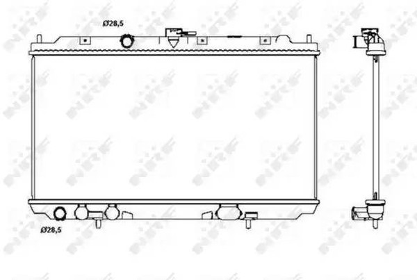 Радиатор охлаждения NISSAN Almera Nrf 53387