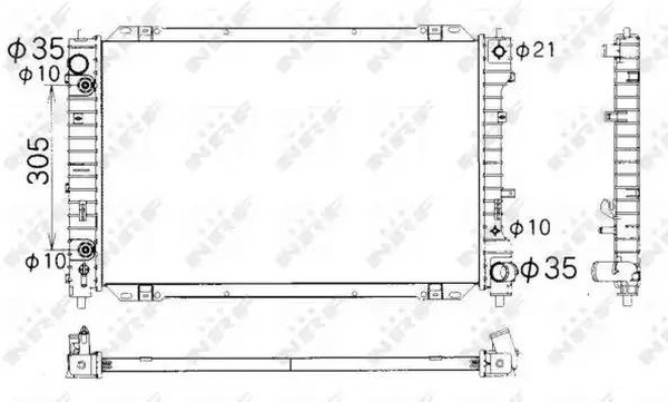 Радиатор охлаждения MAZDA Tribute Nrf 53378