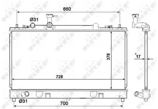 Радиатор охлаждения MAZDA 6 Nrf 53412