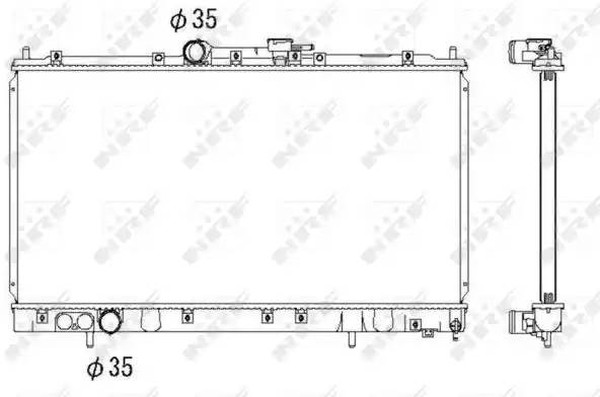 Радиатор охлаждения MITSUBISHI Galant Nrf 53312