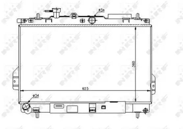 Радиатор охлаждения HYUNDAI Matrix Nrf 53362