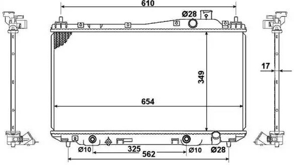 Радиатор охлаждения HONDA Civic Nrf 53570