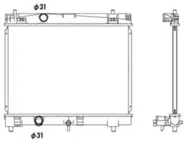 Радиатор охлаждения TOYOTA YARIS Nrf 53533