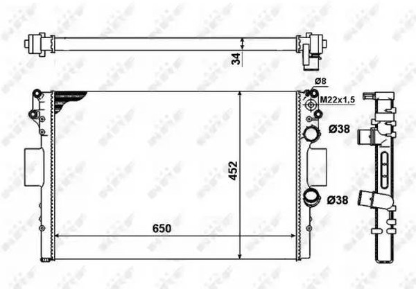 Радиатор охлаждения IVECO DAILY Nrf 53623A