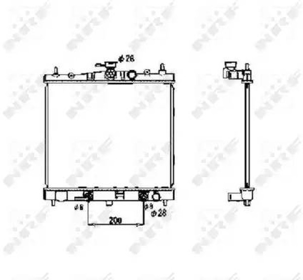 Радиатор охлаждения NISSAN Micra Nrf 53477