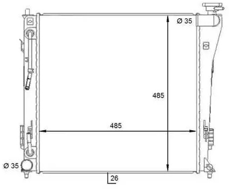 Радиатор охлаждения HYUNDAI i40 Nrf 59087