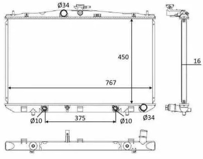 Радиатор охлаждения LEXUS RX Nrf 58610