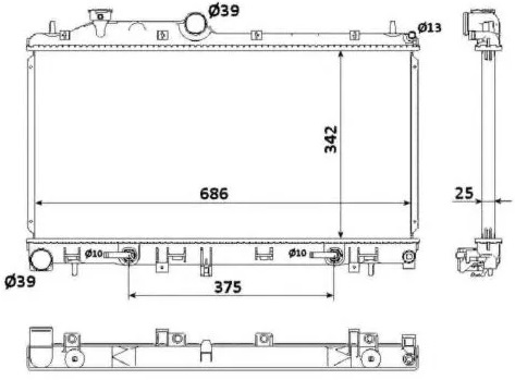 Радиатор охлаждения SUBARU Forester Nrf 53886